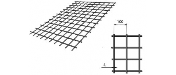 Сетка сварная (дорожная) 100х100х4мм 1,5х2м купить с доставкой в Красной Пойме