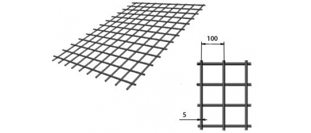 Сетка сварная (дорожная) 100х100х5мм 1,5х2м купить с доставкой в Красной Пойме