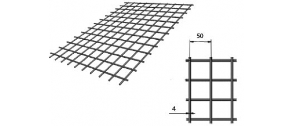 Сетка сварная (дорожная) 50х50х4мм 1х2м купить с доставкой в Красной Пойме